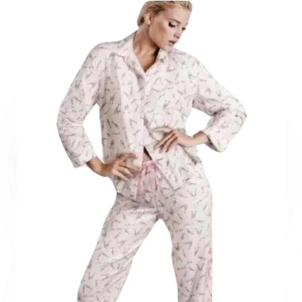 Victoria’s Secret Pink Champagne Print Pajama Set - Size M - Picture 1 of 7